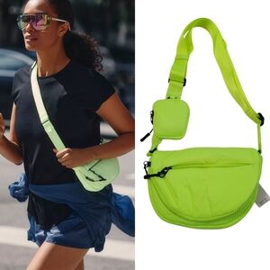 Nylon Crescent Sporty Sling Bag